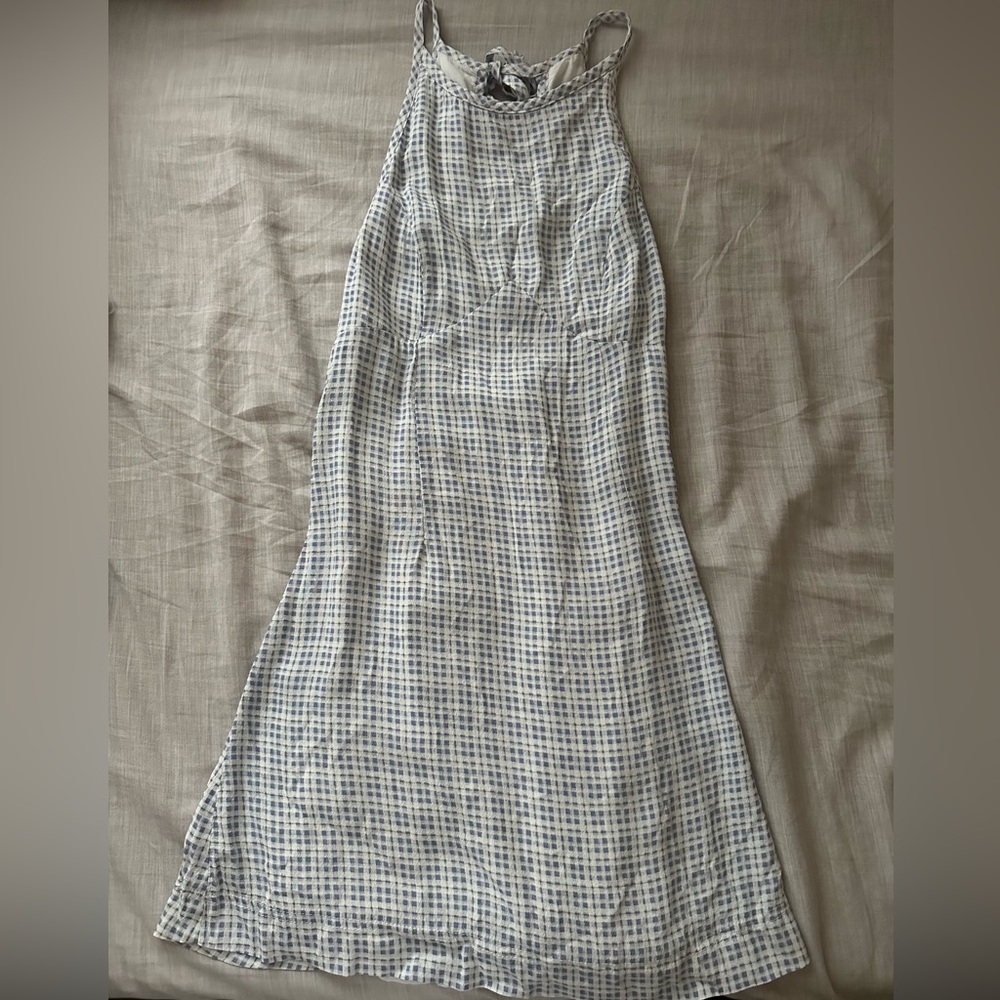 Urban Outfitters gingham blue and white mini dress. Size XS